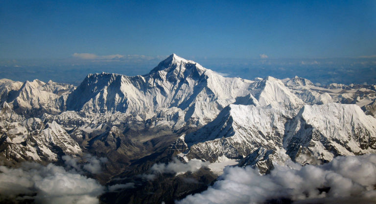 1280px Mount Everest as seen from Drukair2 PLW edit 768x418